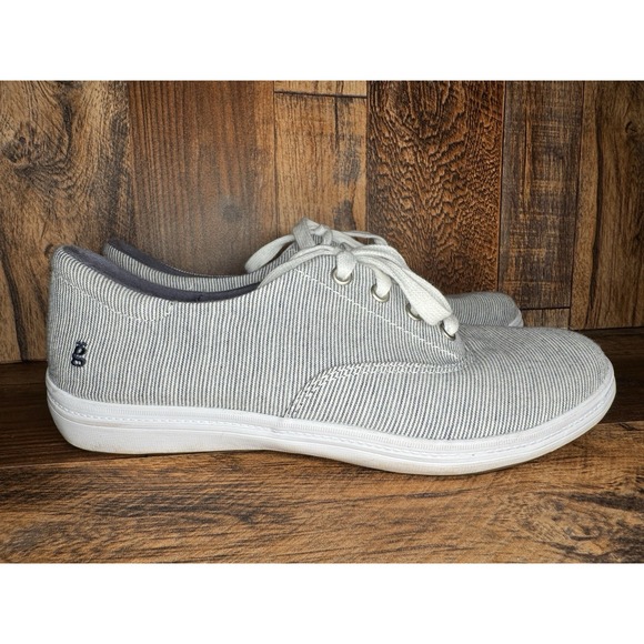 Grasshoppers Memory Foam Sneakers Women's Size 7 Gray Stripe Casual Shoes EUC - Picture 3 of 11
